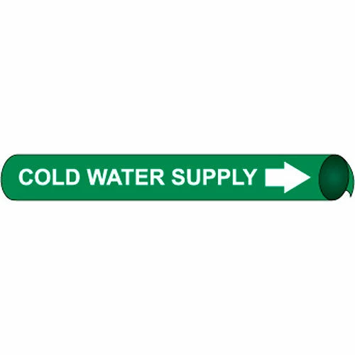 Precoiled and Strap-on Pipe Marker - Cold Water Supply
