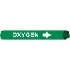 Precoiled and Strap-on Pipe Marker - Oxygen