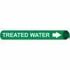 Precoiled and Strap-on Pipe Marker - Treated Water