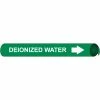 Precoiled and Strap-on Pipe Marker - Deionized Water
