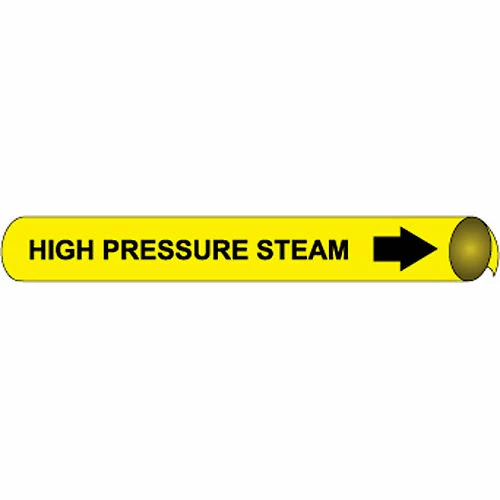 Precoiled and Strap-on Pipe Marker - High Pressure Steam