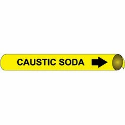 Precoiled and Strap-on Pipe Marker - Caustic Soda