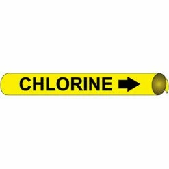 Precoiled and Strap-on Pipe Marker - Chlorine