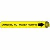 Precoiled and Strap-on Pipe Marker - Domestic Hot Water Return