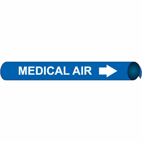 Precoiled and Strap-on Pipe Marker - Medical Air