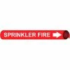 Precoiled and Strap-on Pipe Marker - Sprinkler Fire