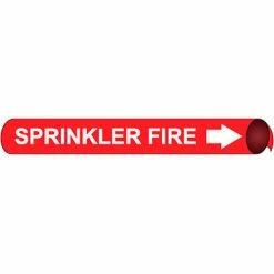 Precoiled and Strap-on Pipe Marker - Sprinkler Fire