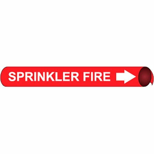 Precoiled and Strap-on Pipe Marker - Sprinkler Fire