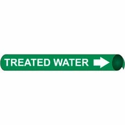 Precoiled and Strap-on Pipe Marker - Treated Water
