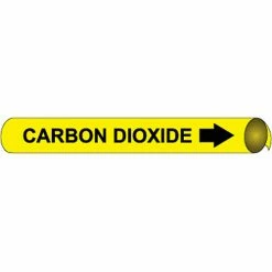 Precoiled and Strap-on Pipe Marker - Carbon Dioxide