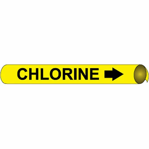 Precoiled and Strap-on Pipe Marker - Chlorine