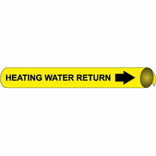 Precoiled and Strap-on Pipe Marker - Heating Water Return