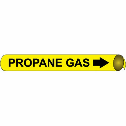 Precoiled and Strap-on Pipe Marker - Propane Gas