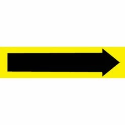 Pressure-Sensitive Pipe Marker - Direction Arrow Yellow