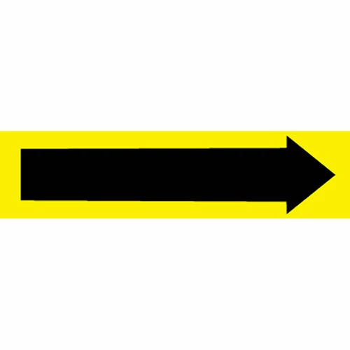 Pressure-Sensitive Pipe Marker - Direction Arrow Yellow