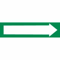 Pressure-Sensitive Pipe Marker - Direction Arrow Green