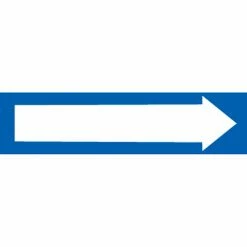 Pressure-Sensitive Pipe Marker - Direction Arrow Blue