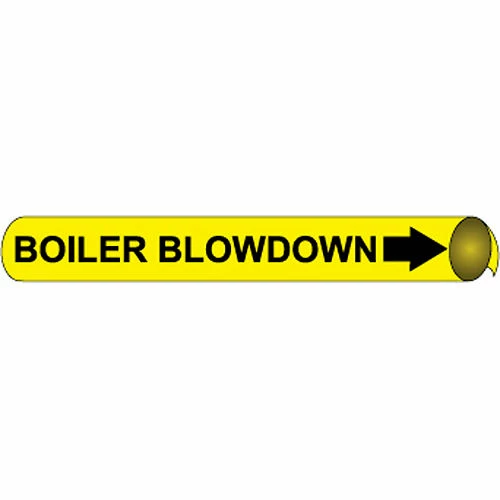 Precoiled and Strap-on Pipe Marker - Boiler Blowdown
