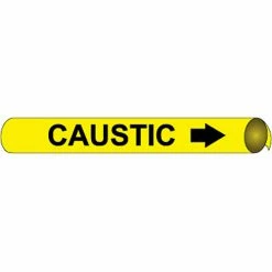 Precoiled and Strap-on Pipe Marker - Caustic