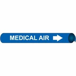 Precoiled and Strap-on Pipe Marker - Medical Air