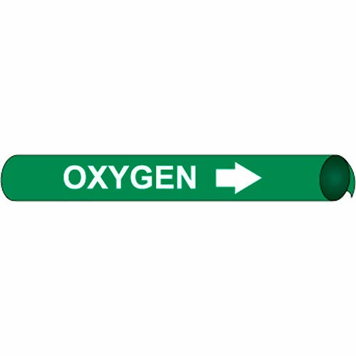 Precoiled and Strap-on Pipe Marker - Oxygen