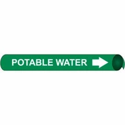 Precoiled and Strap-on Pipe Marker - Potable Water