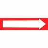 Pressure-Sensitive Pipe Marker - Direction Arrow Red, Pack Of 25