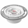 Oatey 43552 3" or 4" ABS Easy Tap Closet Flange with Stainless Steel Ring - Pkg Qty 12