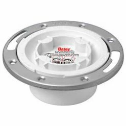Oatey 43553 3" or 4" PVC Easy Tap Closet Flange with Stainless Steel Ring - Pkg Qty 12